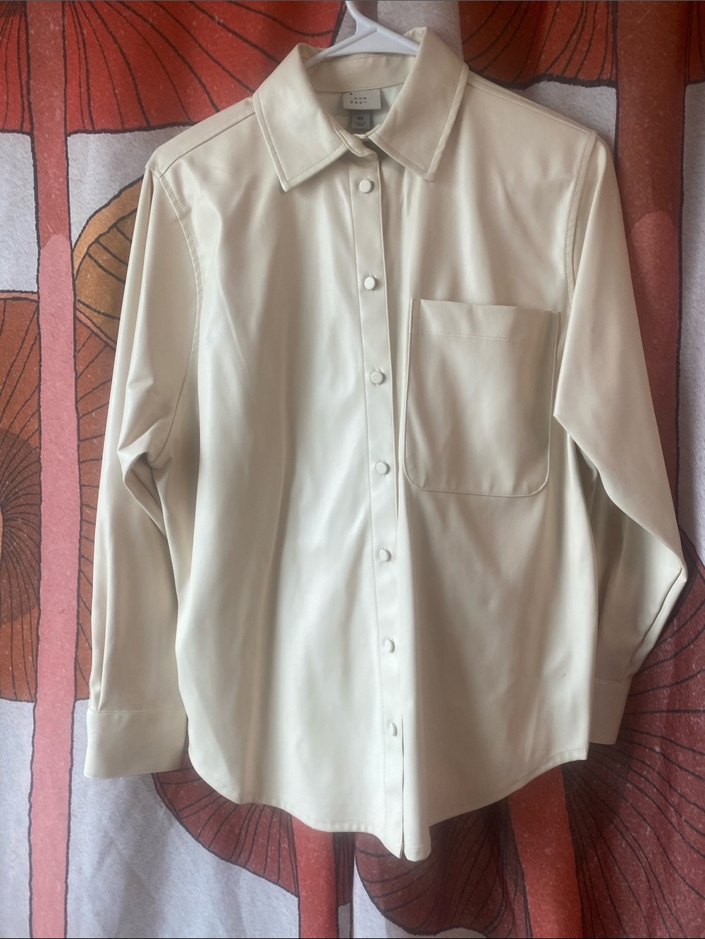 A New Day Faux Leather button down Shirt